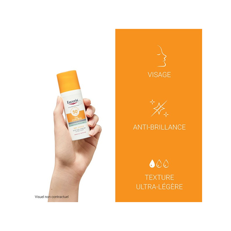 EUCERIN Sun Oil Control Gel Crème Solaire Invisible Toucher Sec SPF50+ – Image 3